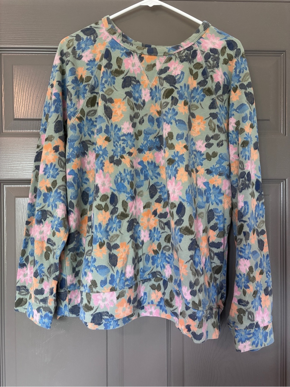 Floral Crewneck Sweatshirt - Pastel Multi Color